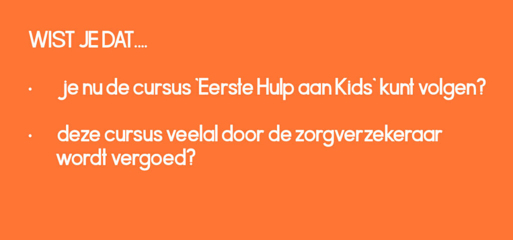 EHBO cursus baby met gecertificeerde trainer